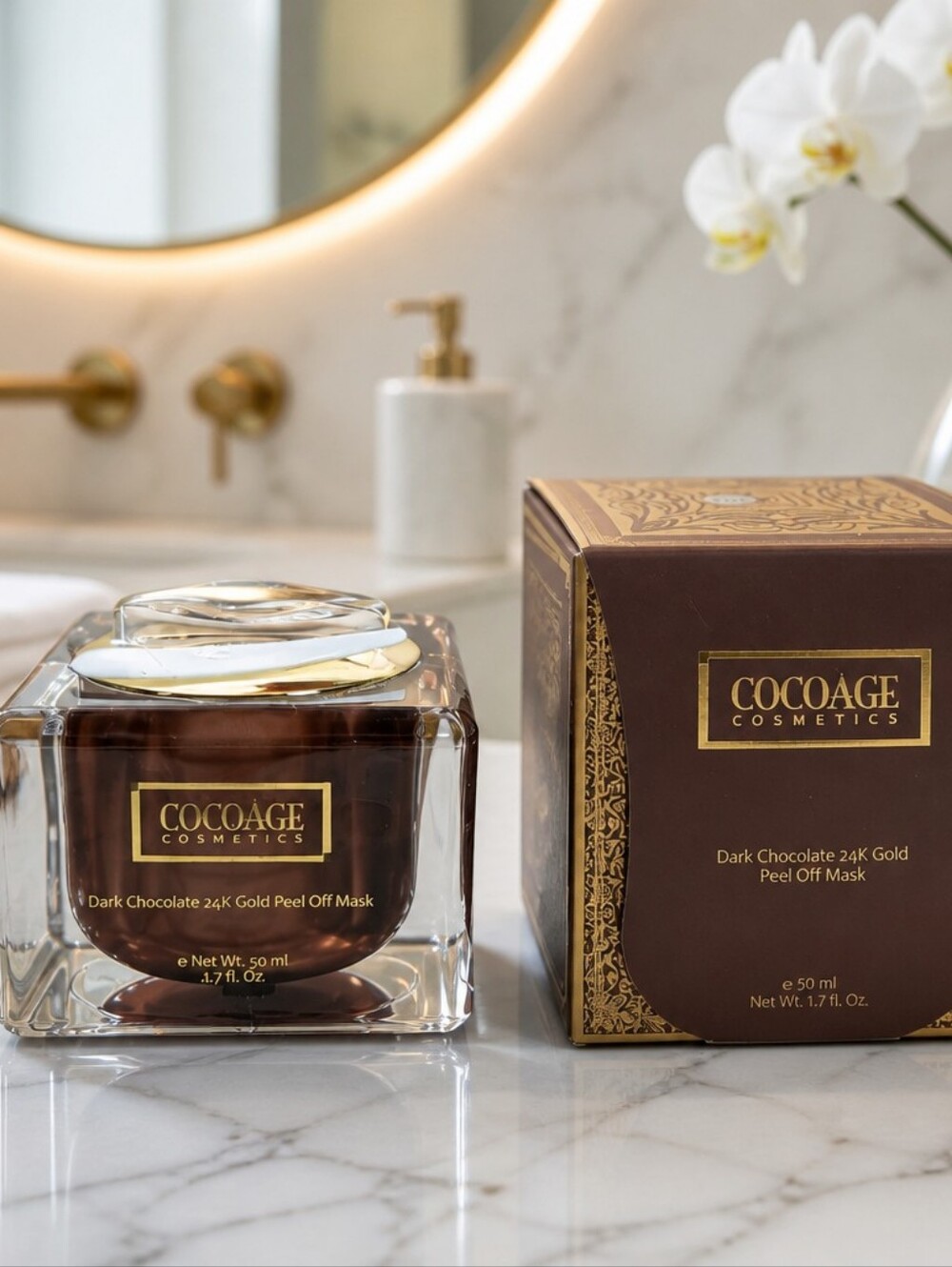 Cocoage Dark Chocolate 24K Gold Peel Off Mask